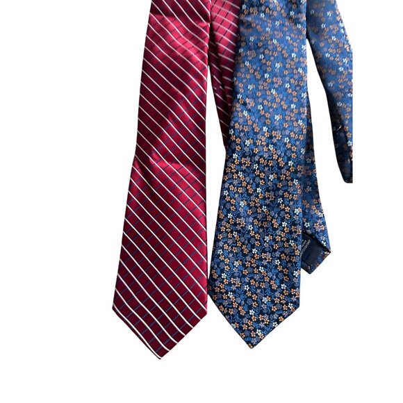 US POLO ASSOCIATION Set of 2 Blue Red Men's Ties - Picture 4 of 4